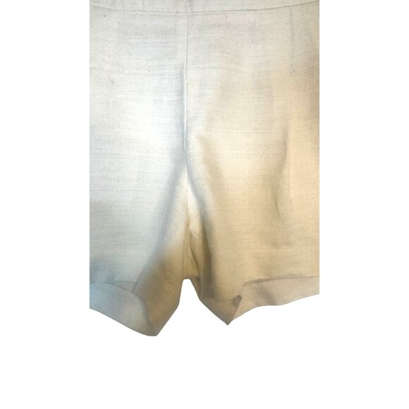 2/$30 J.Crew Size 0 Cream Linen & Cotton Blend Pleated Shorts - Picture 9 of 13
